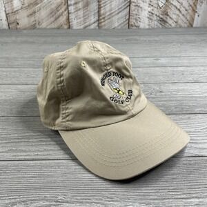 Winged Foot Golf Club Strapback Hat Members Only Beige Ahead Classic Cut OSFA